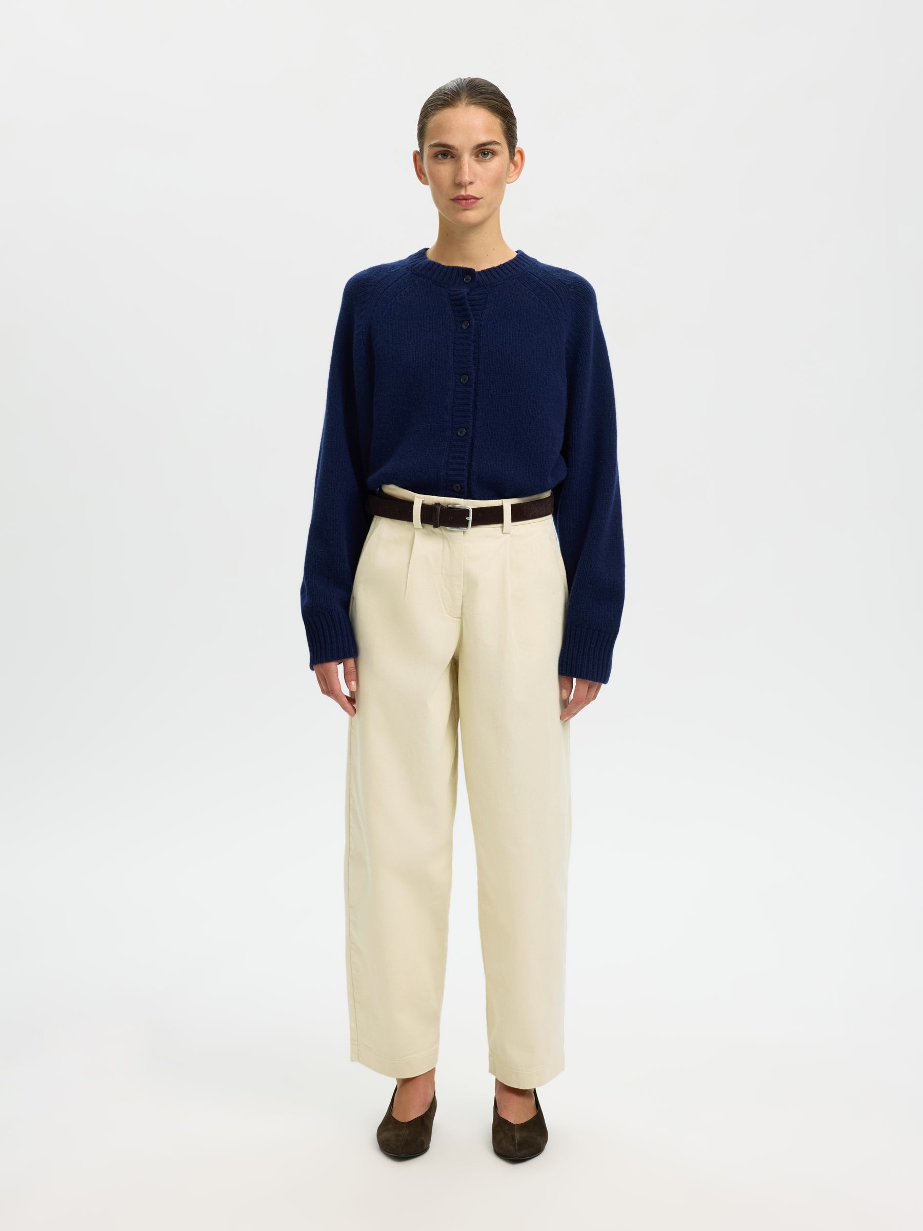 MID WAIST BARREL FIT HOSEN, Birch, highres