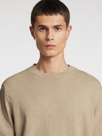 COUPE CLASSIQUE PULL EN MAILLE, Beige, highres