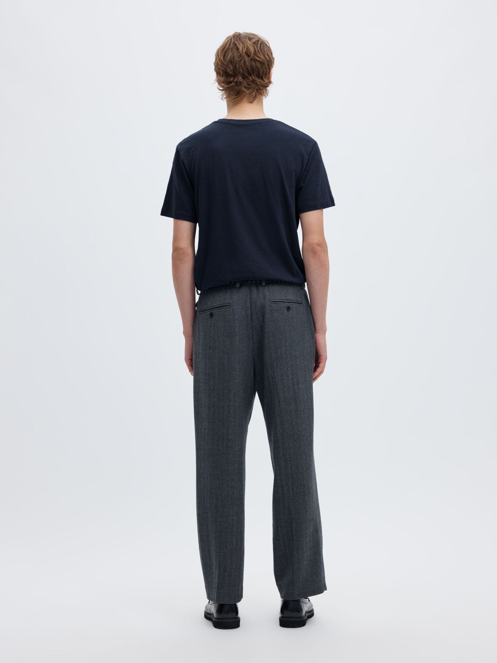 COTTON SLUB T-SHIRT, Navy Blazer, highres