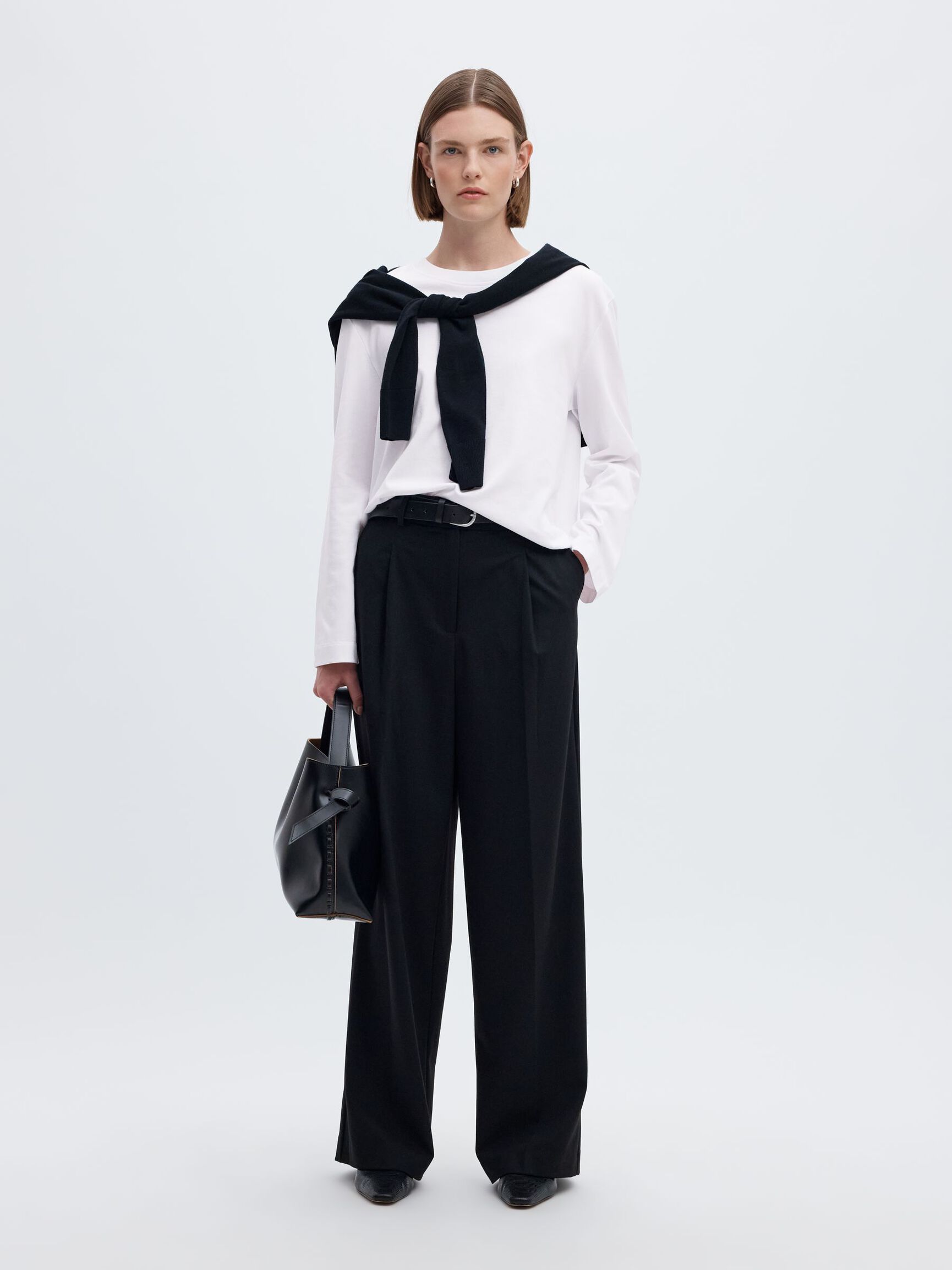 LANGERMET BOXY T-SKJORTE, Bright White, highres