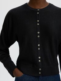 CARDIGAN A MAGLIA, Black, highres