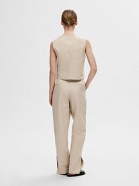 TAILORED LINEN BLEND WAISTCOAT, Humus, highres