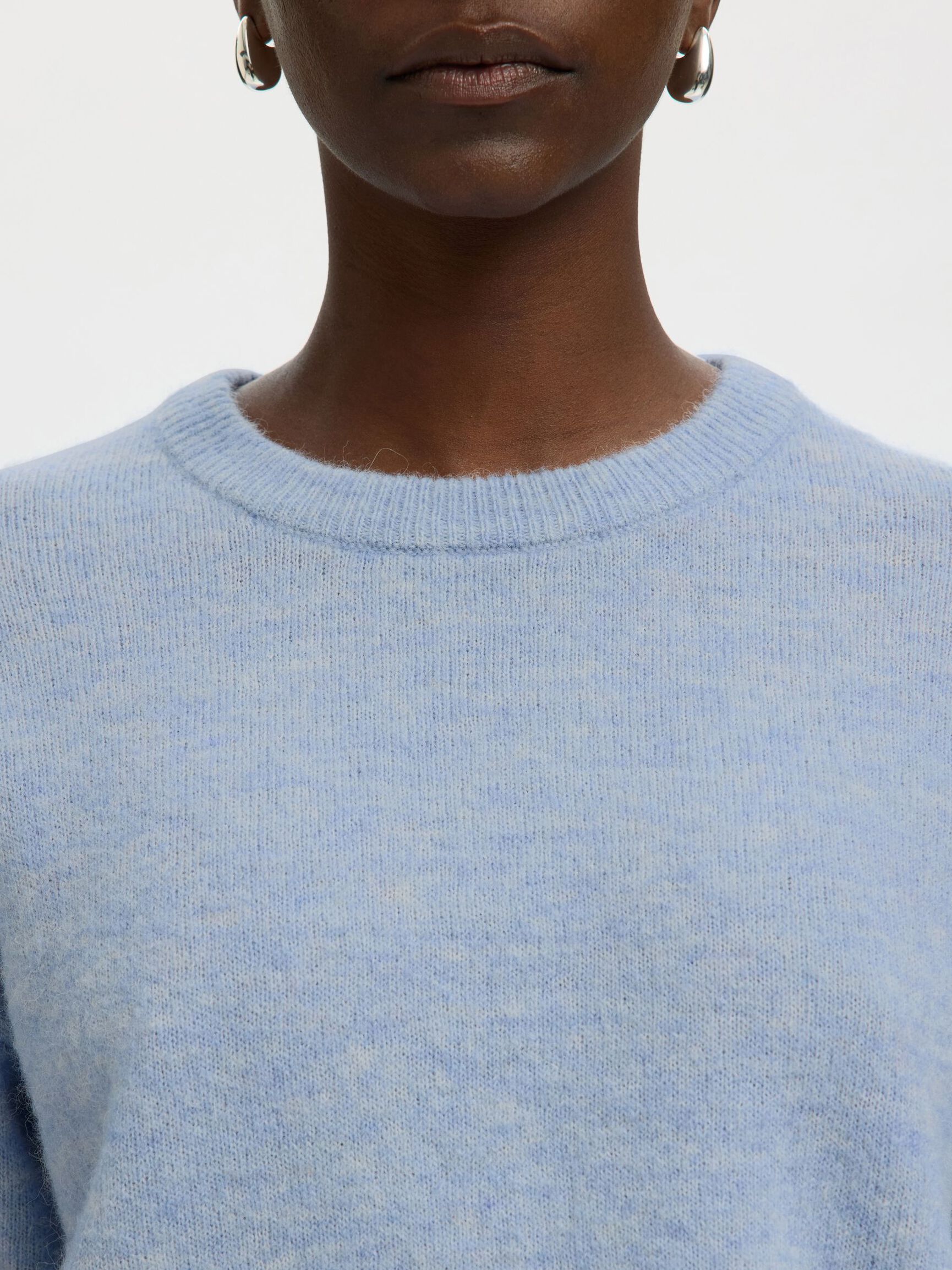 WOLLMIX STRICKPULLOVER, Cashmere Blue, highres