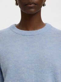 WOLLMIX STRICKPULLOVER, Cashmere Blue, highres