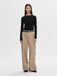 LONG-SLEEVED T-SHIRT, Black, highres
