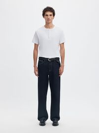 GEKNÖPFTES RIPP T-SHIRT, Bright White, highres