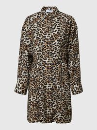 PRINTED SHIRT DRESS, Black, highres