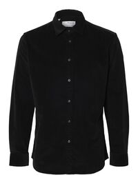 CORDUROY SHIRT, Black, highres