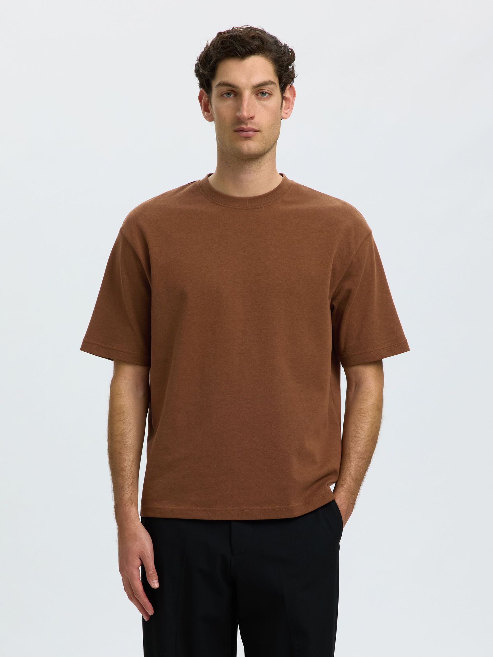 LOOSE FIT T-SHIRT, Toffee, highres