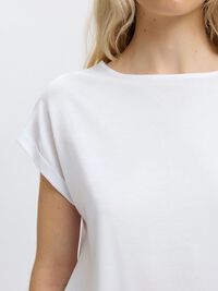 BOATNECK T-SHIRT, Bright White, highres