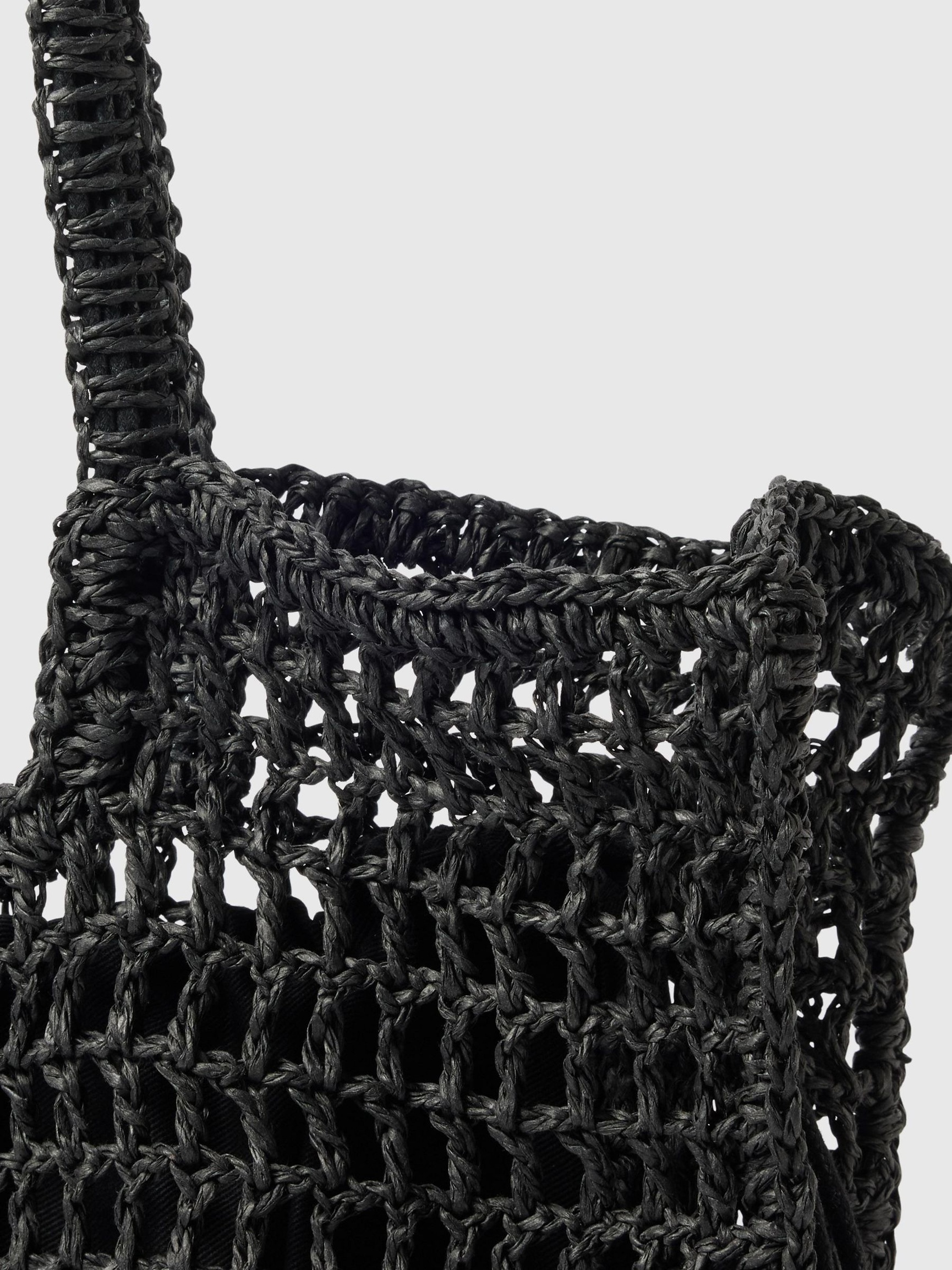 PAILLE CABAS, Black, highres