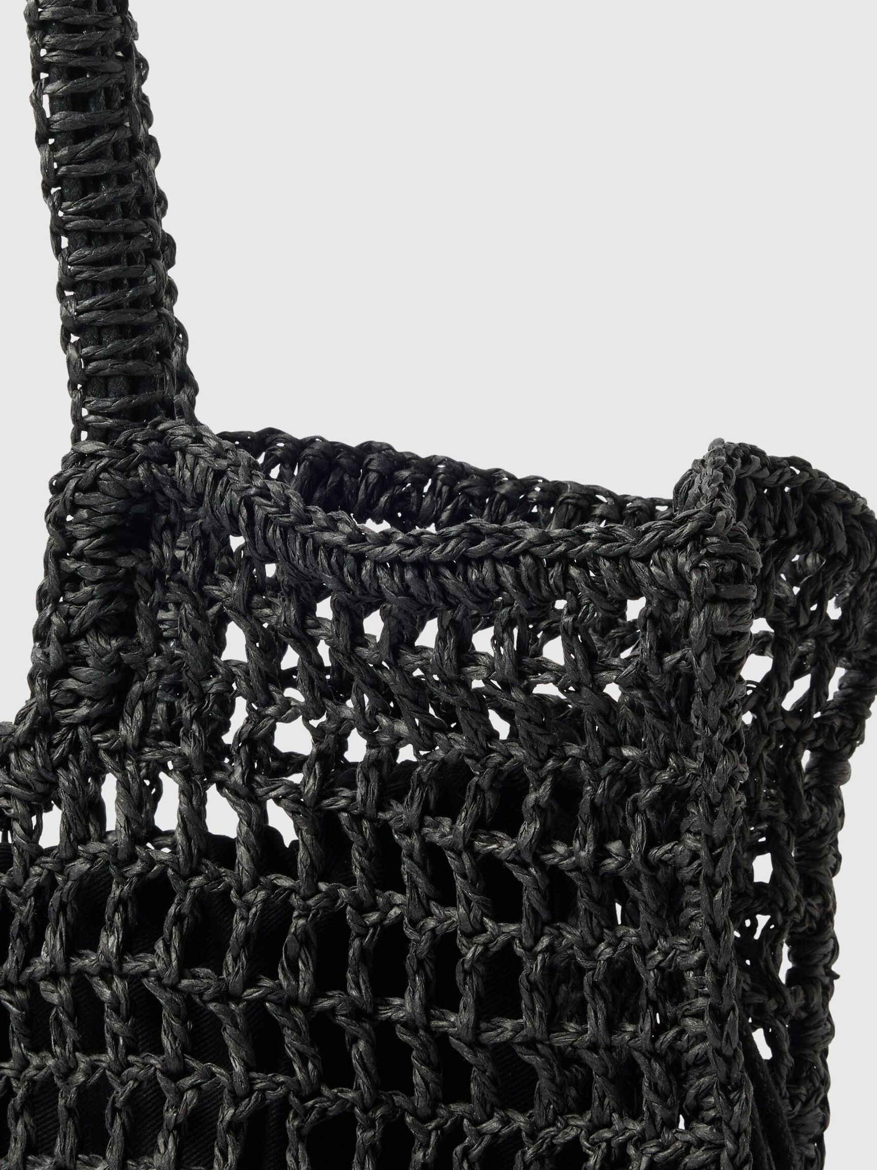 PAILLE CABAS, Black, highres