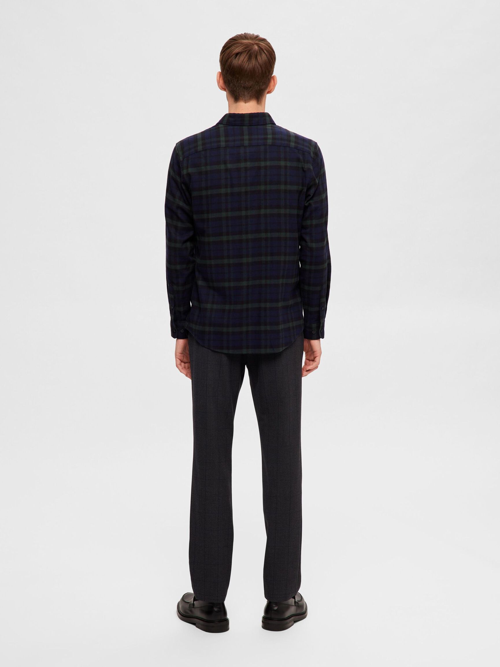 FLANELL HEMD, Dark Navy, highres