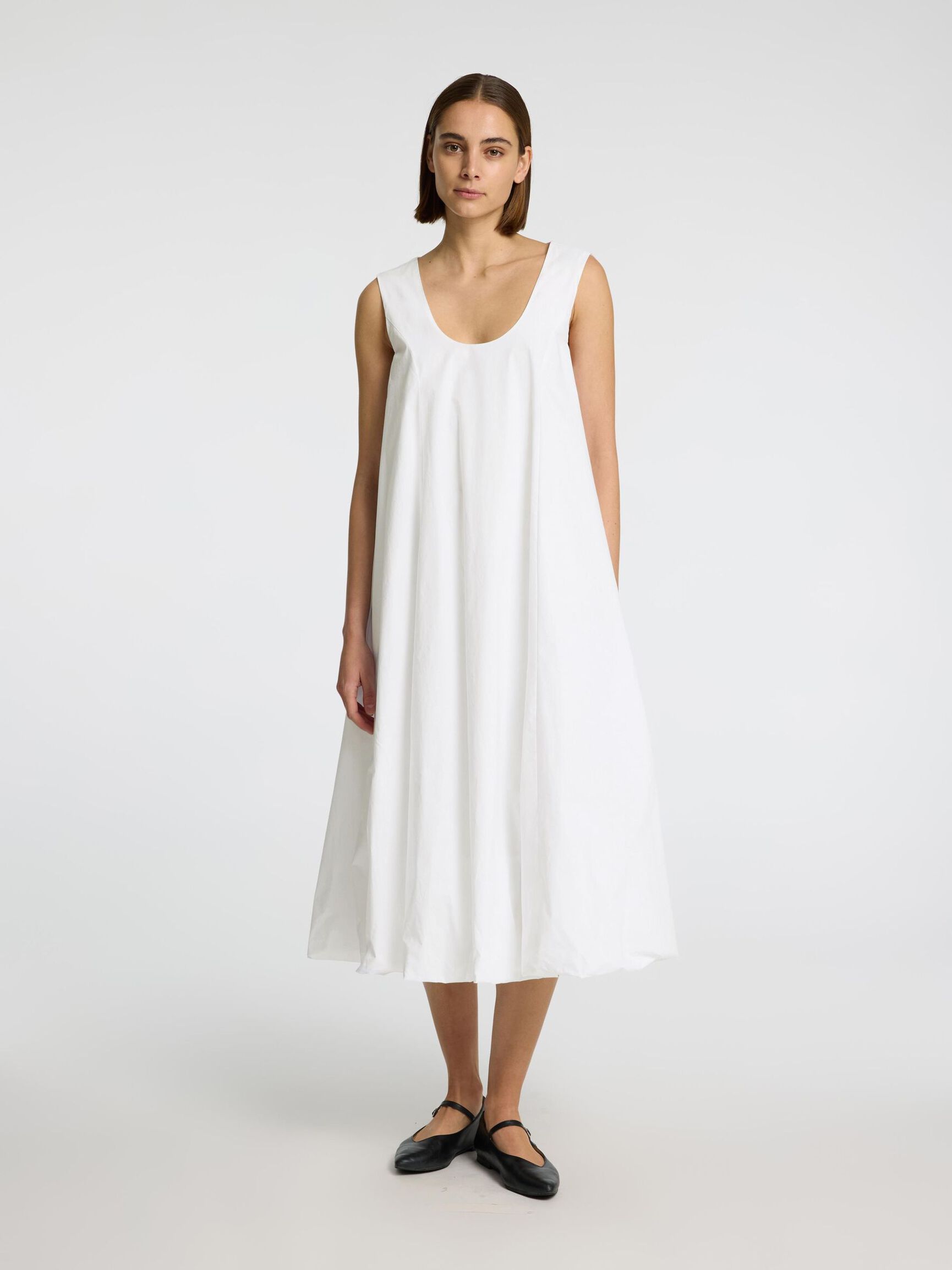 BOBLEKANT MIDIKJOLE, Bright White, highres