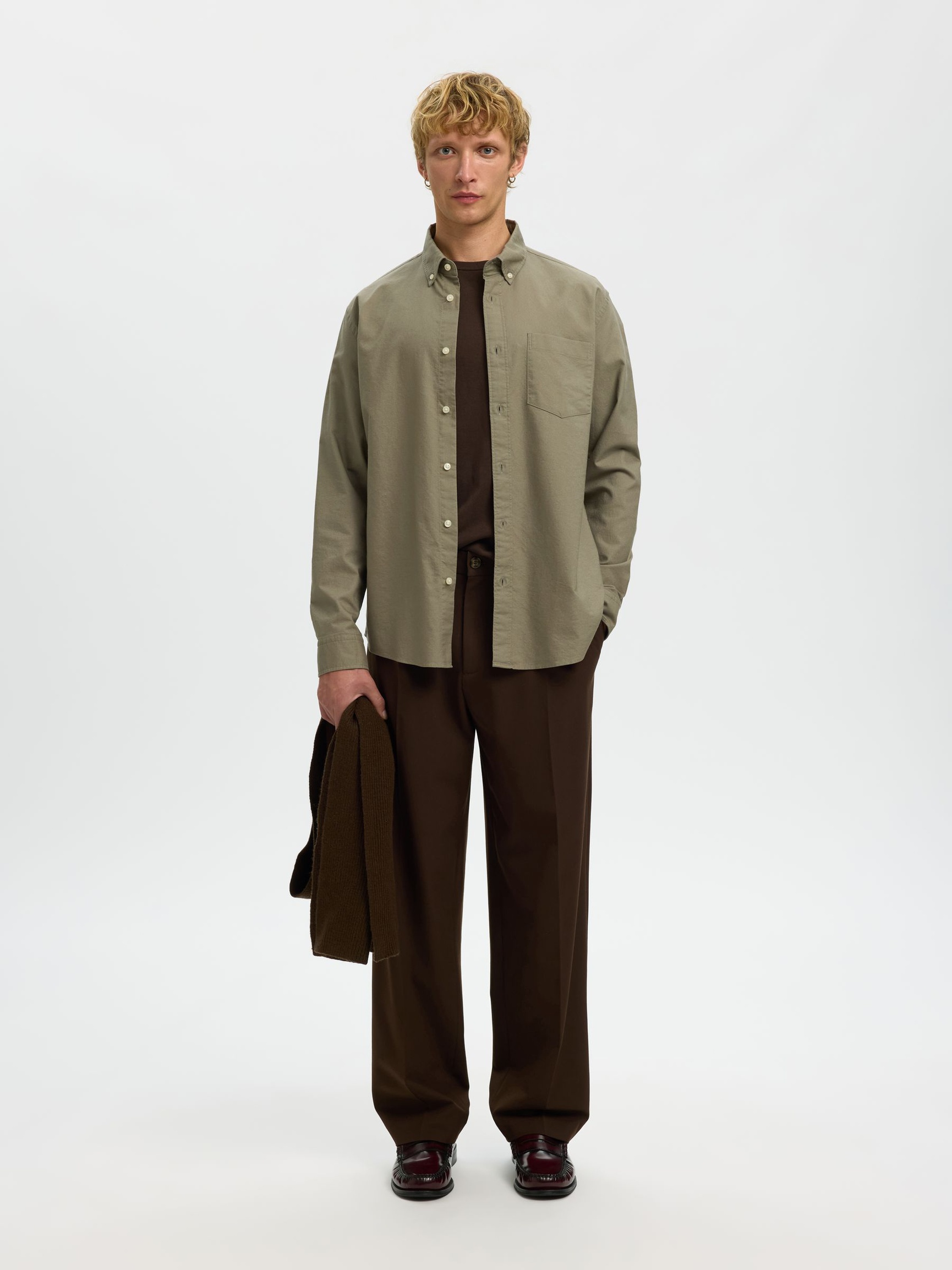 OXFORD SHIRT, Vetiver, highres