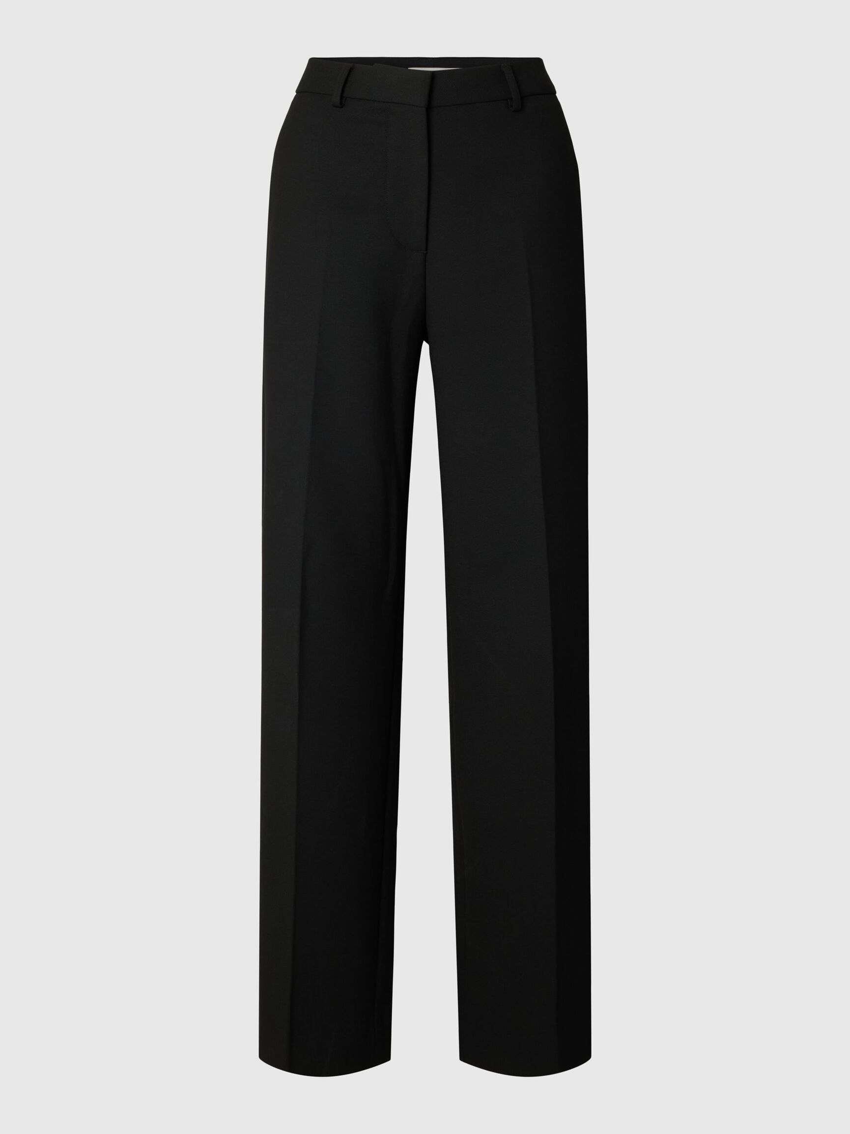 SELVAR ADJUSTABLE WAIST WIDE-LEG TROUSERS, Black, highres