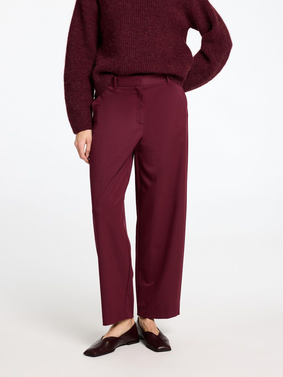 Selected MID WAIST BARREL FIT HOSEN, Zinfandel, highres - 16095685_Zinfandel_1143492_003.jpg