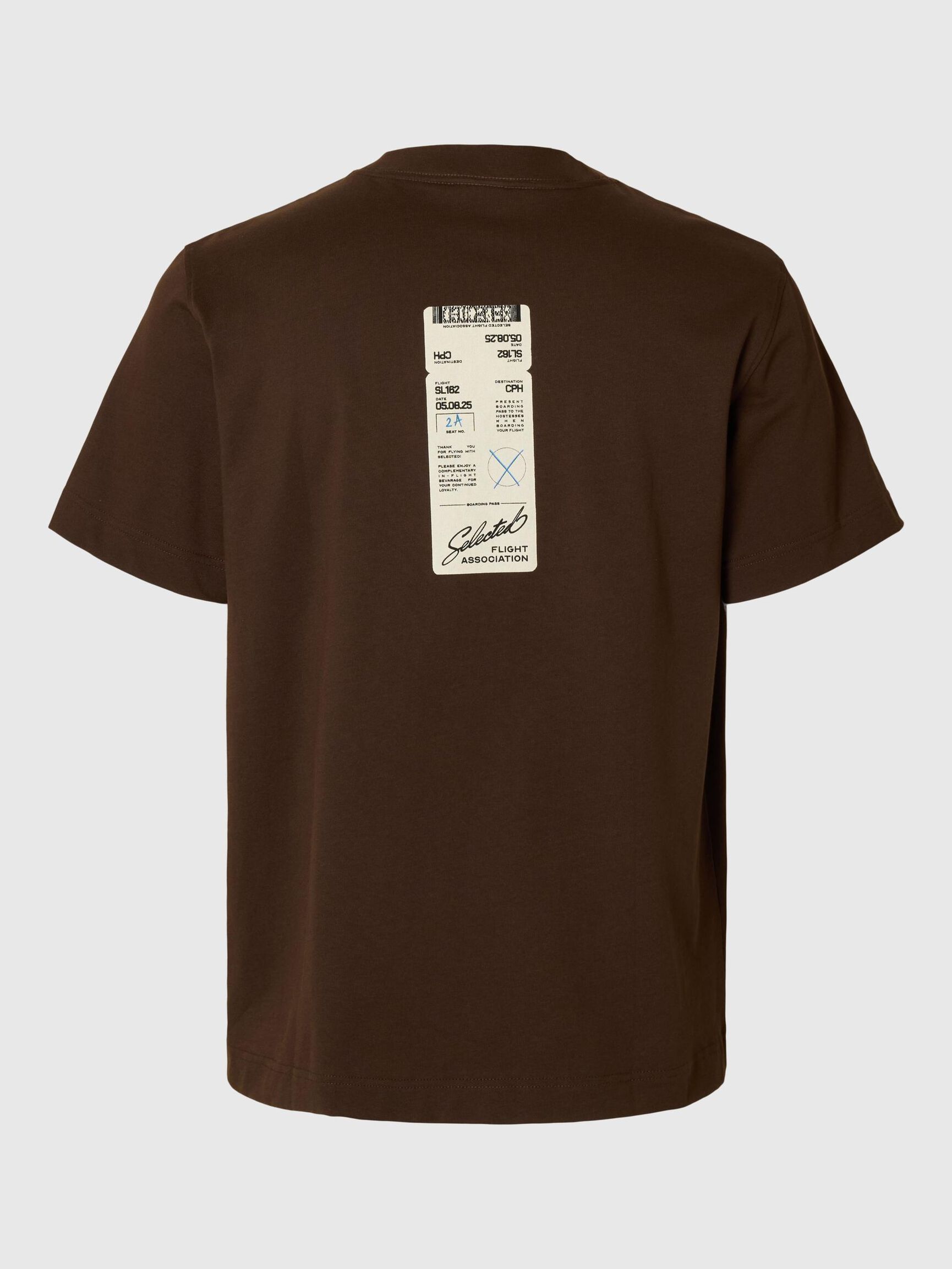 REGULAR FIT PRINTED CREWNECK T-SHIRT, Demitasse, highres