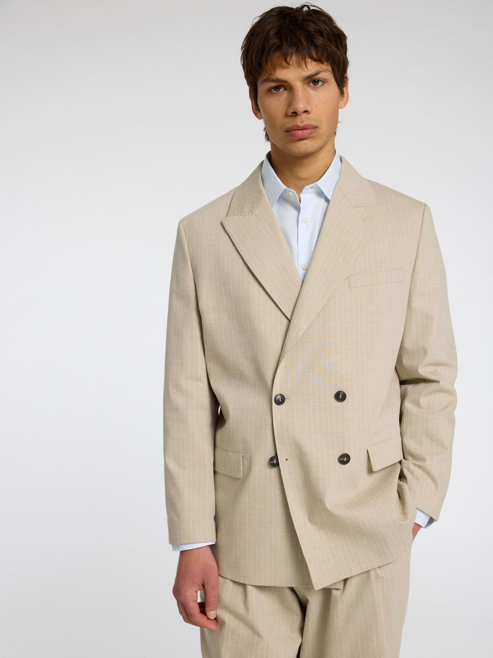100% BOMULD SLIM FIT SHIRT, White, highres
