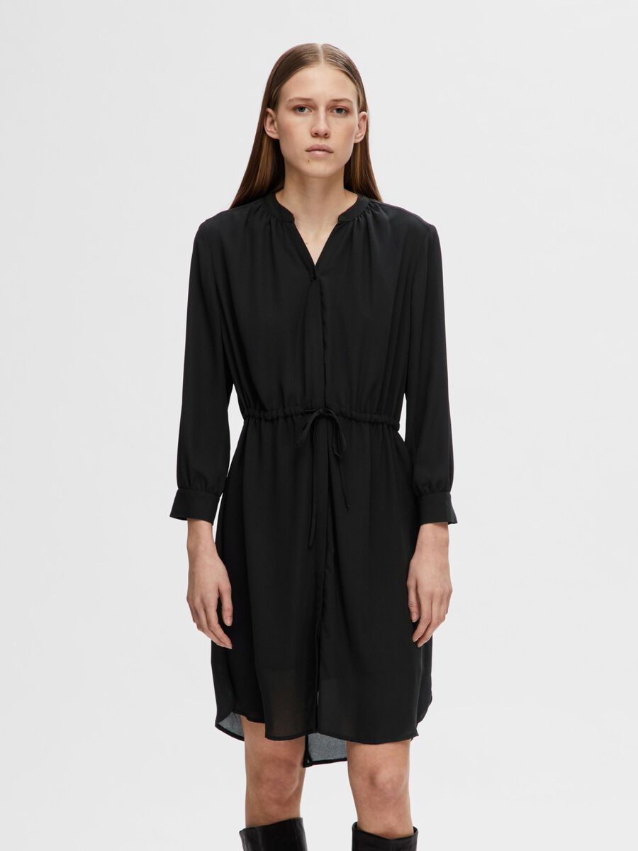Selected LOOSE FIT MINIKLEID, Black, highres - 16059976_Black_003.jpg