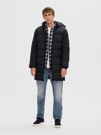 LONG PUFFER JACKET, Stretch Limo, highres