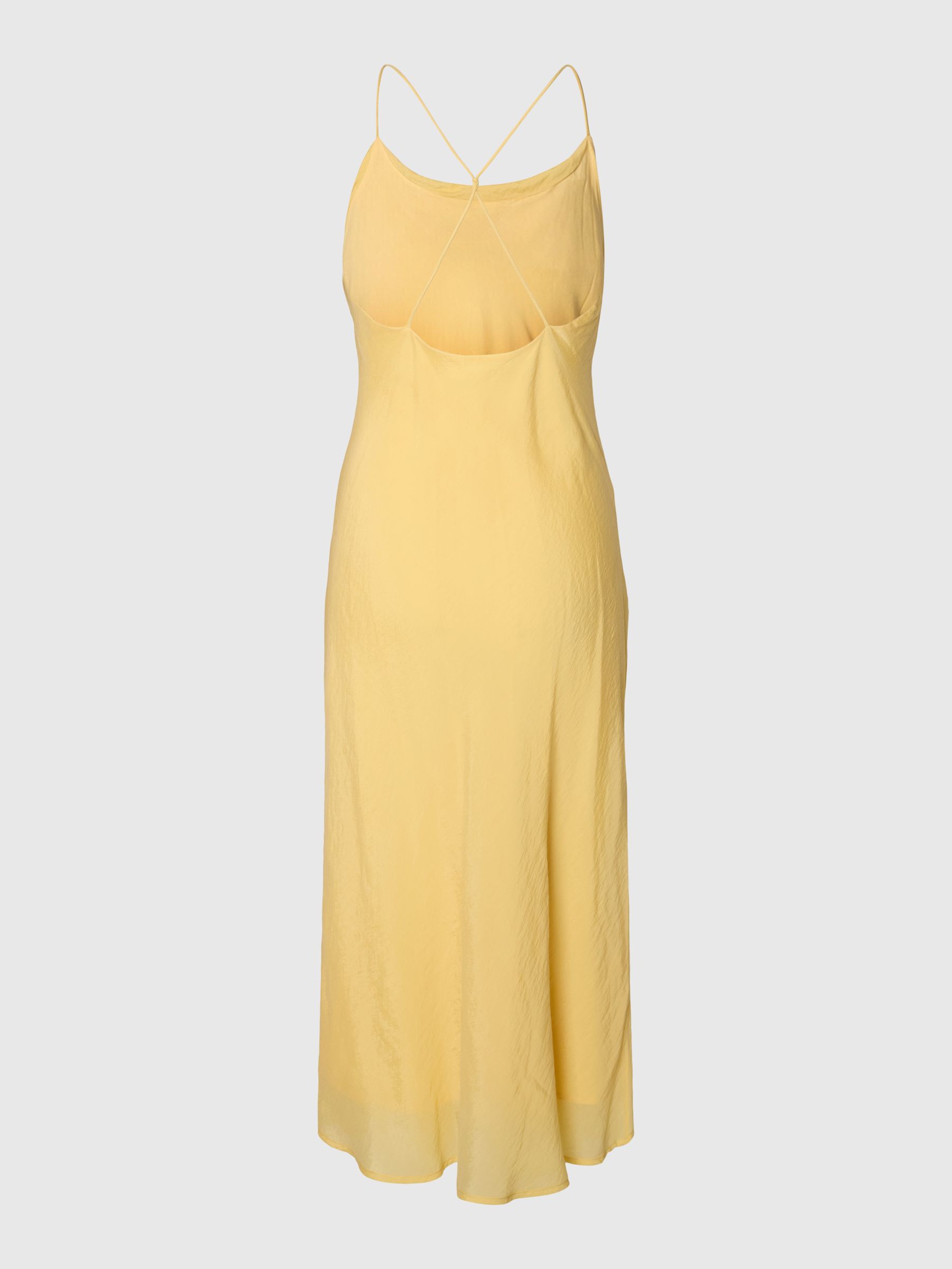 ÄRMELLOSES MAXI-SLIPKLEID, Straw, highres