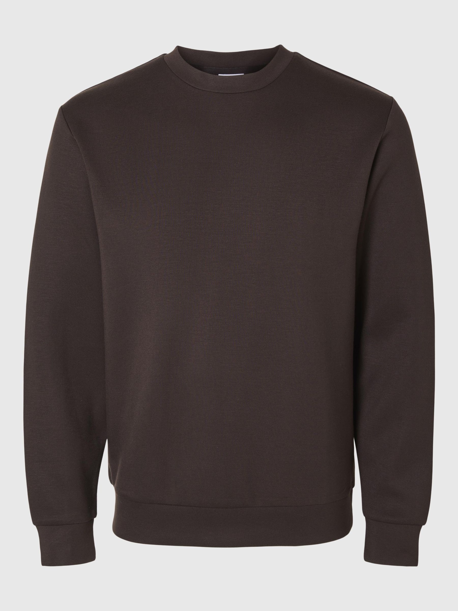 VISCOSE BLEND SWEATSHIRT, Chocolate Torte, highres