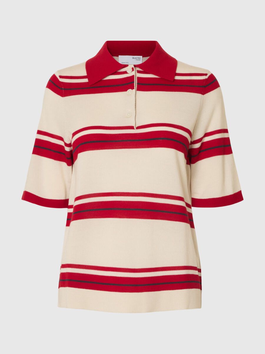Selected 100 % LAINE MÉRINOS POLO EN MAILLE, Birch, highres - 16099140_Birch_1216580_001.jpg