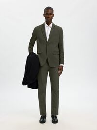 VISCOSE BLEND SLIM FIT BLAZER, Forest Night, highres