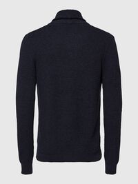 SHAWL-NECK KNITTED CARDIGAN, Maritime Blue, highres