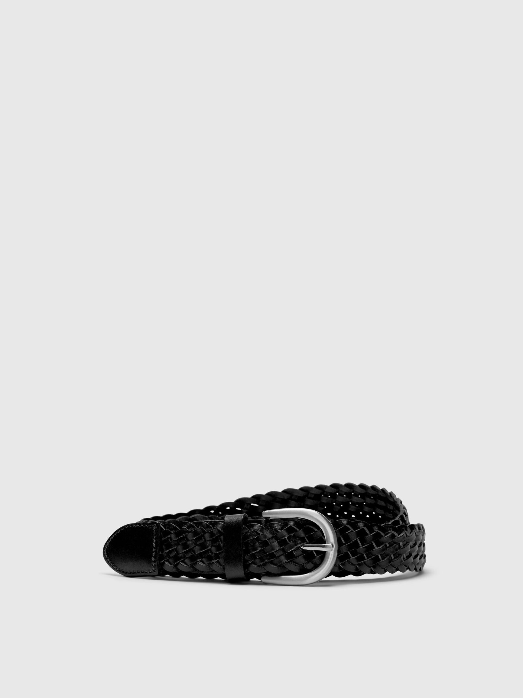GEVLOCHTEN LEREN RIEM, Black, highres