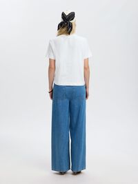 EMBROIDERED CREWNECK T-SHIRT, Bright White, highres