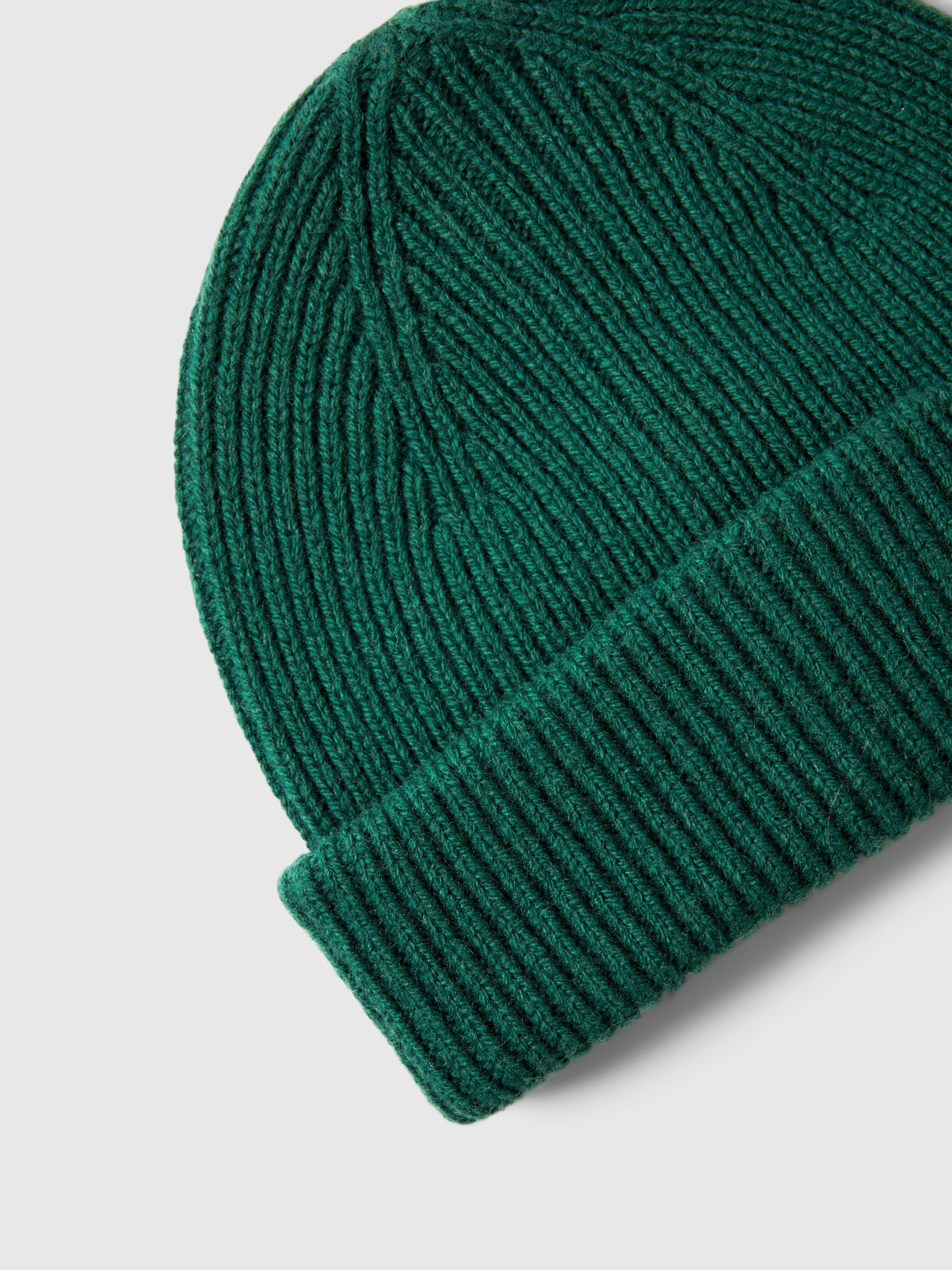 100% MERINO WOOL BEANIE, Dark Green, highres