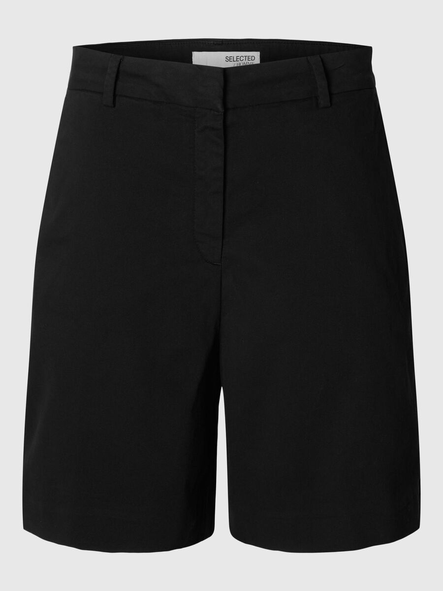 Selected WIDE FIT HØJTALJEDE SHORTS, Black, highres - 16097726_Black_001.jpg