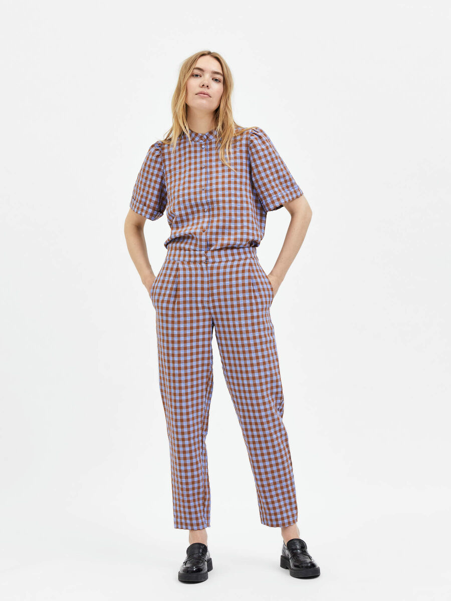 Selected CHECKED TAPERED TROUSERS, Brown Sugar, highres - 16085555_BrownSugar_948105_005.jpg