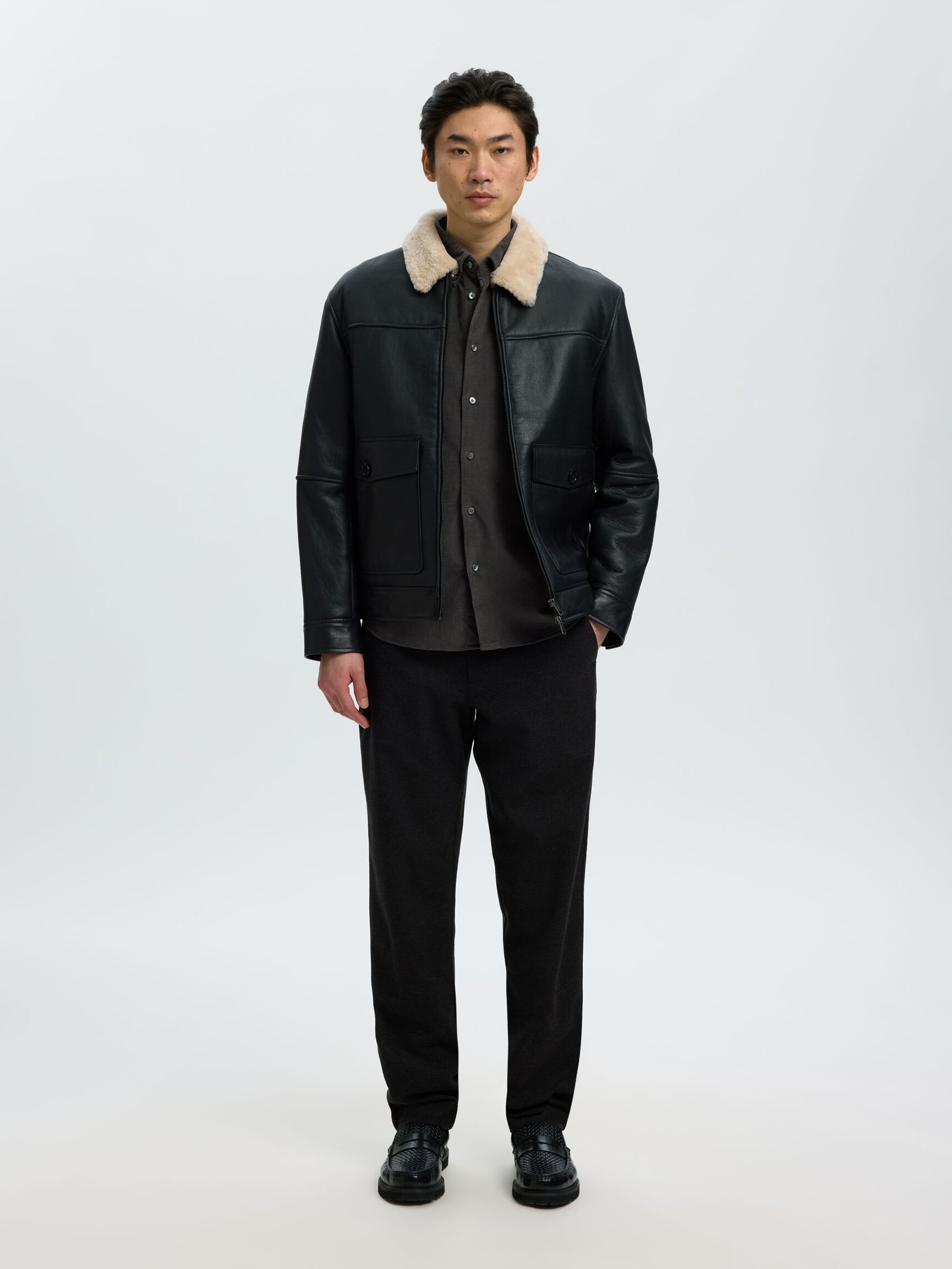 COTTON  CORDUROY SHIRT, Dark Shadow, highres