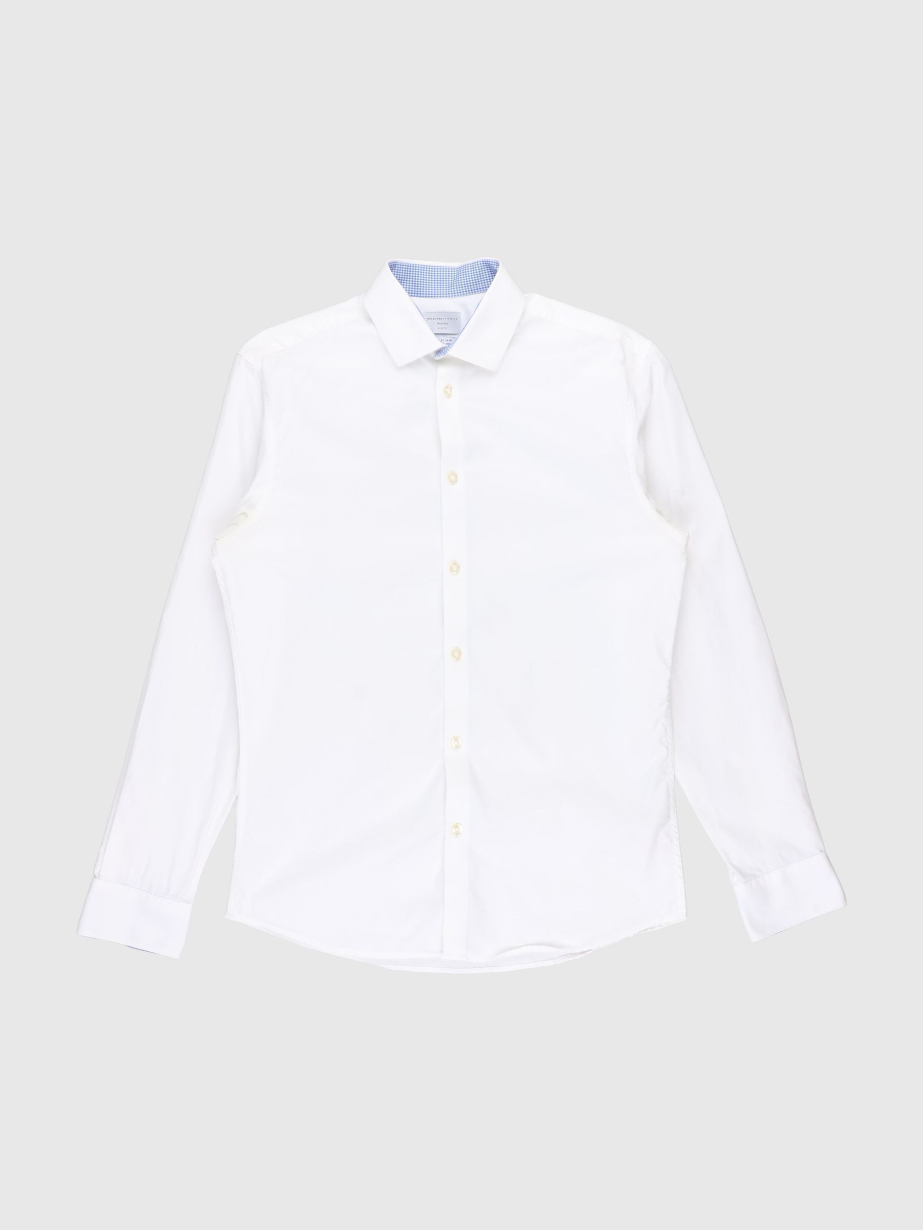 SLIM FIT HEMD, Bright White, highres