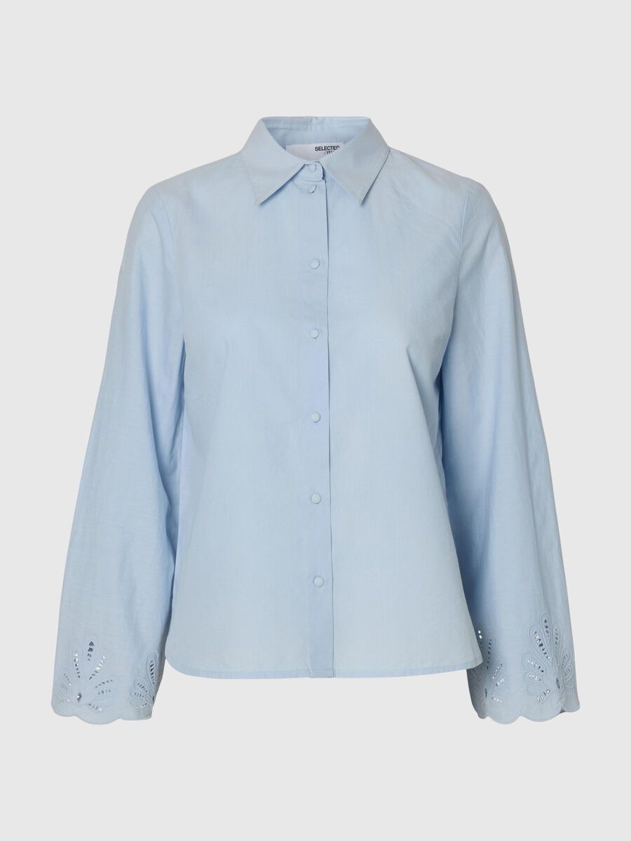 Selected BRODERIE ANGLAISE LANGARMHEMD, Cashmere Blue, highres - 16096442_CashmereBlue_001.jpg