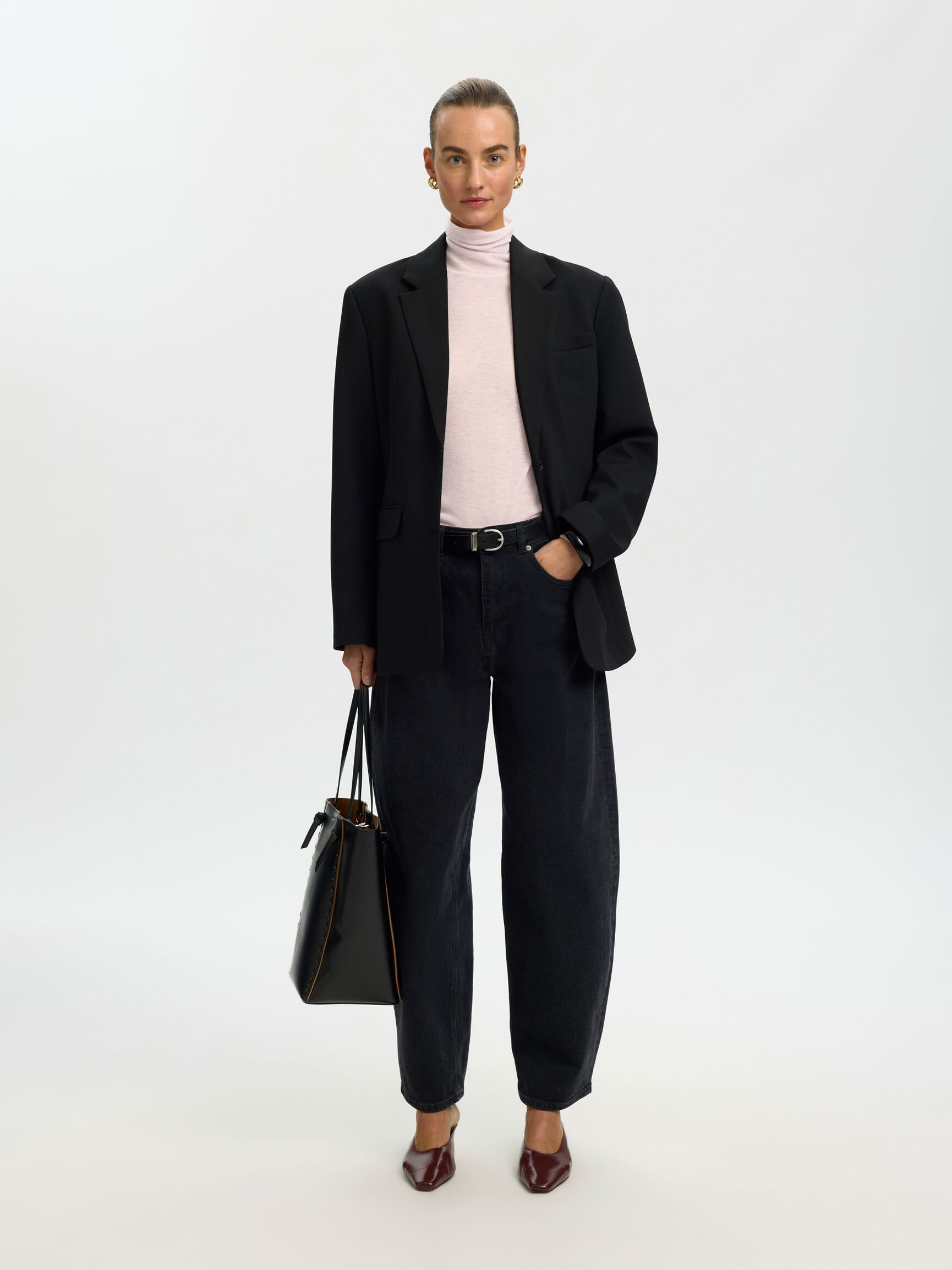 MERINO WOOL TURTLENECK, Winsome Orchid, highres