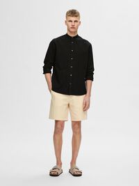 SEERSUCKER SHORTS, Oatmeal, highres