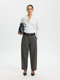 CAMICIA A MANICHE LUNGHE, Bright White, highres