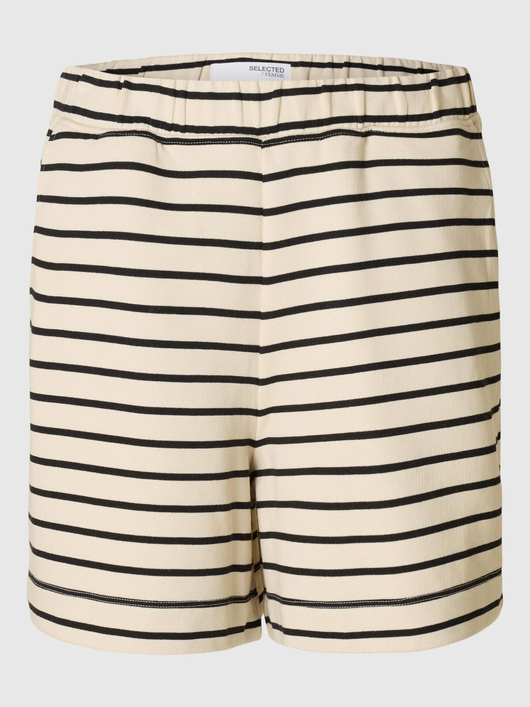 STREIFEN HØJTALJEDE SHORTS, Black, highres