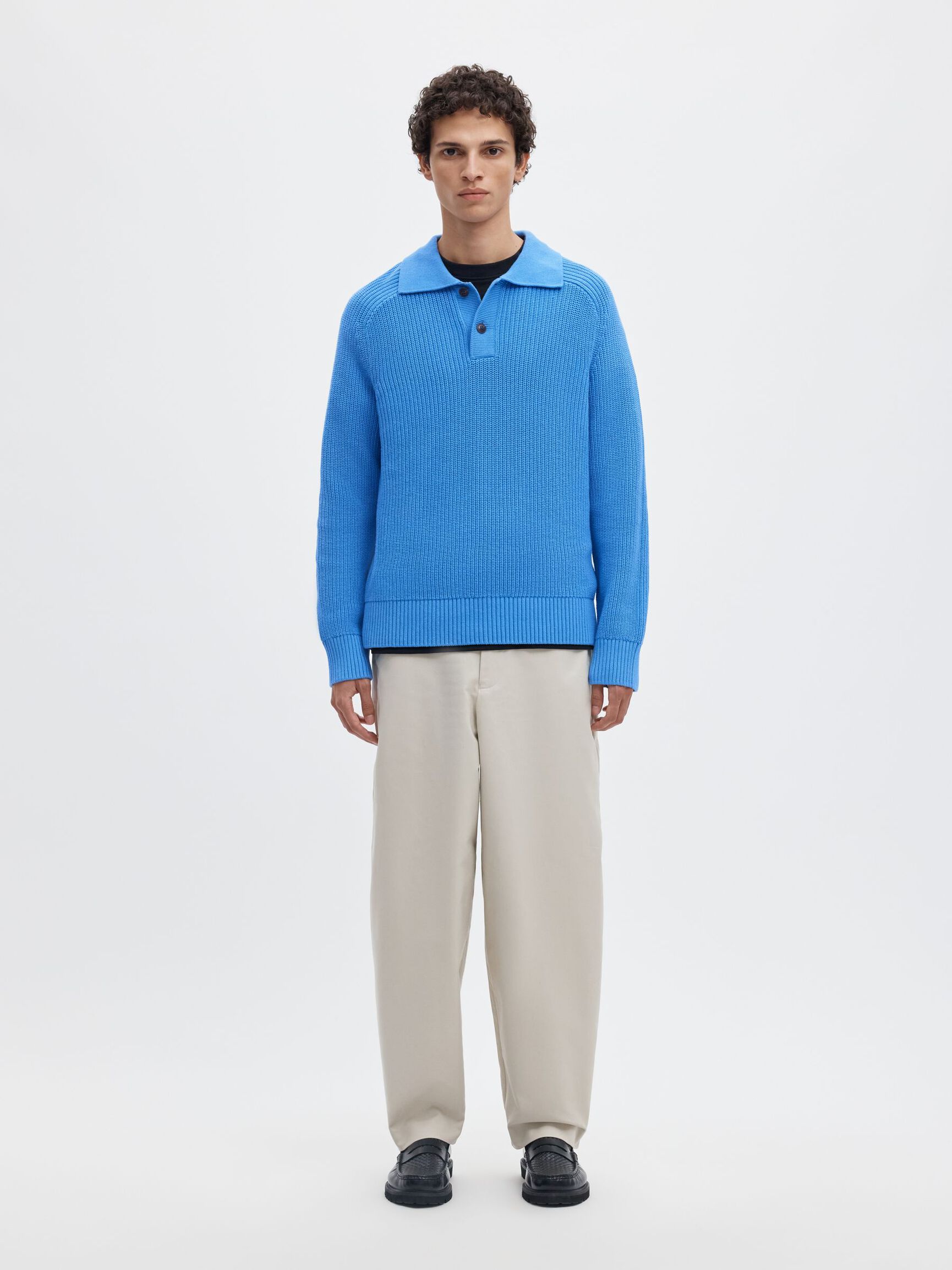 RIBBED PULLOVER, Granada Sky, highres