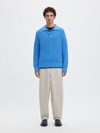 RIBBED PULLOVER, Granada Sky, highres