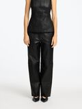 Selected MID WAIST LEATHER TROUSERS, Black, highres - 16097786_Black_003.jpg