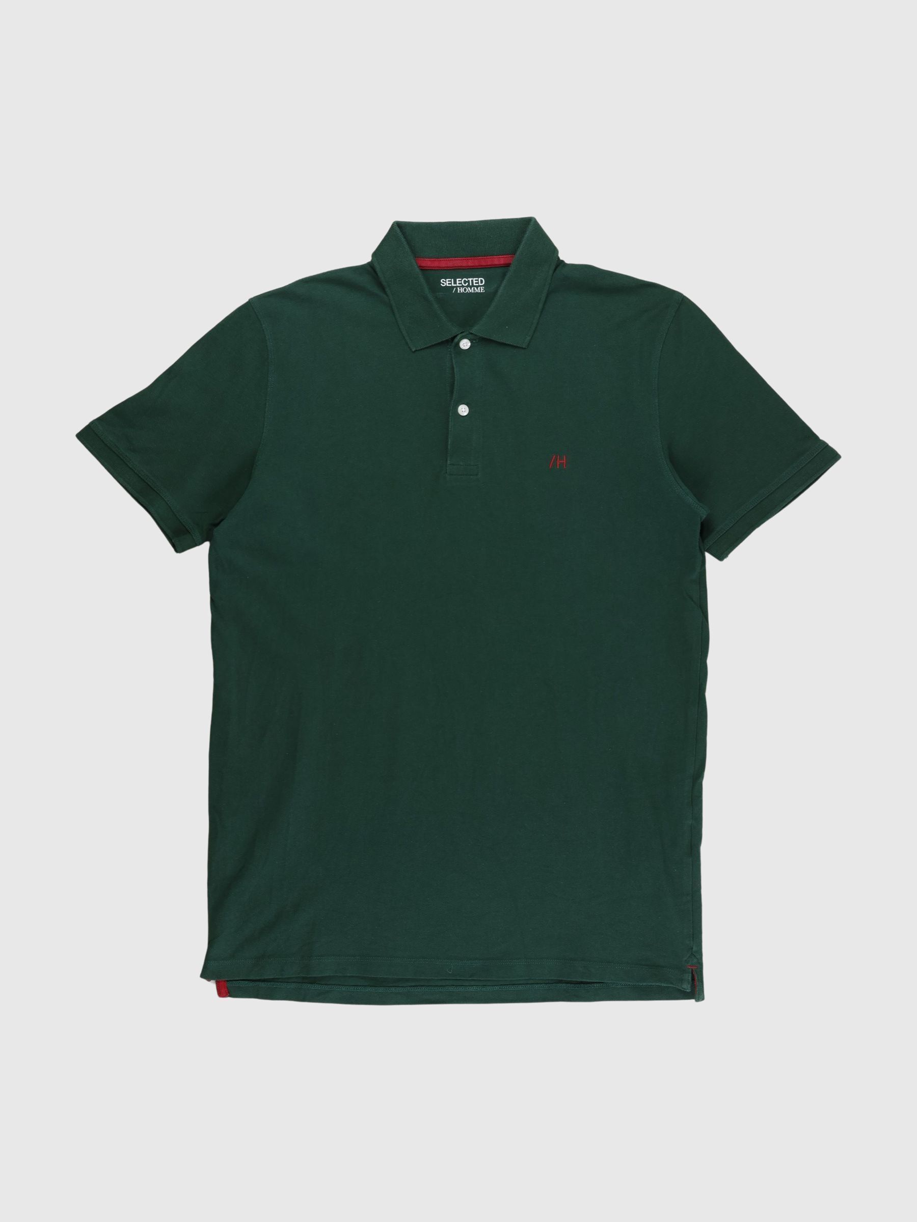 SHORT SLEEVED POLO SHIRT, Trekking Green, highres