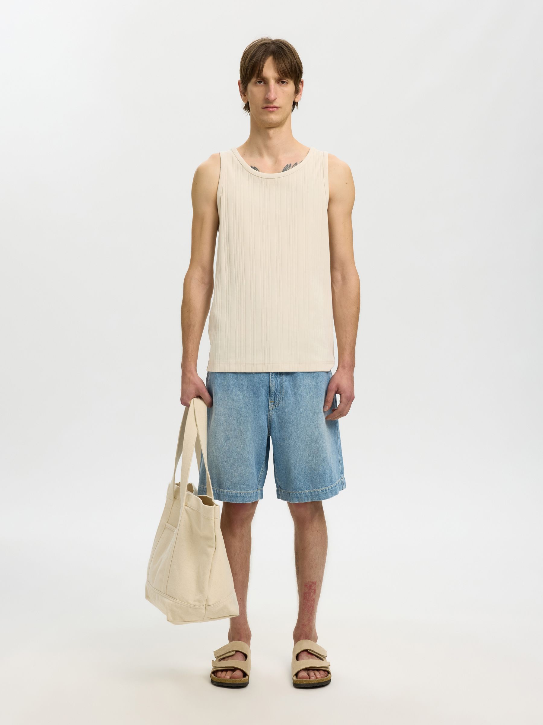 REGULAR FIT TANK TOP, Birch, highres