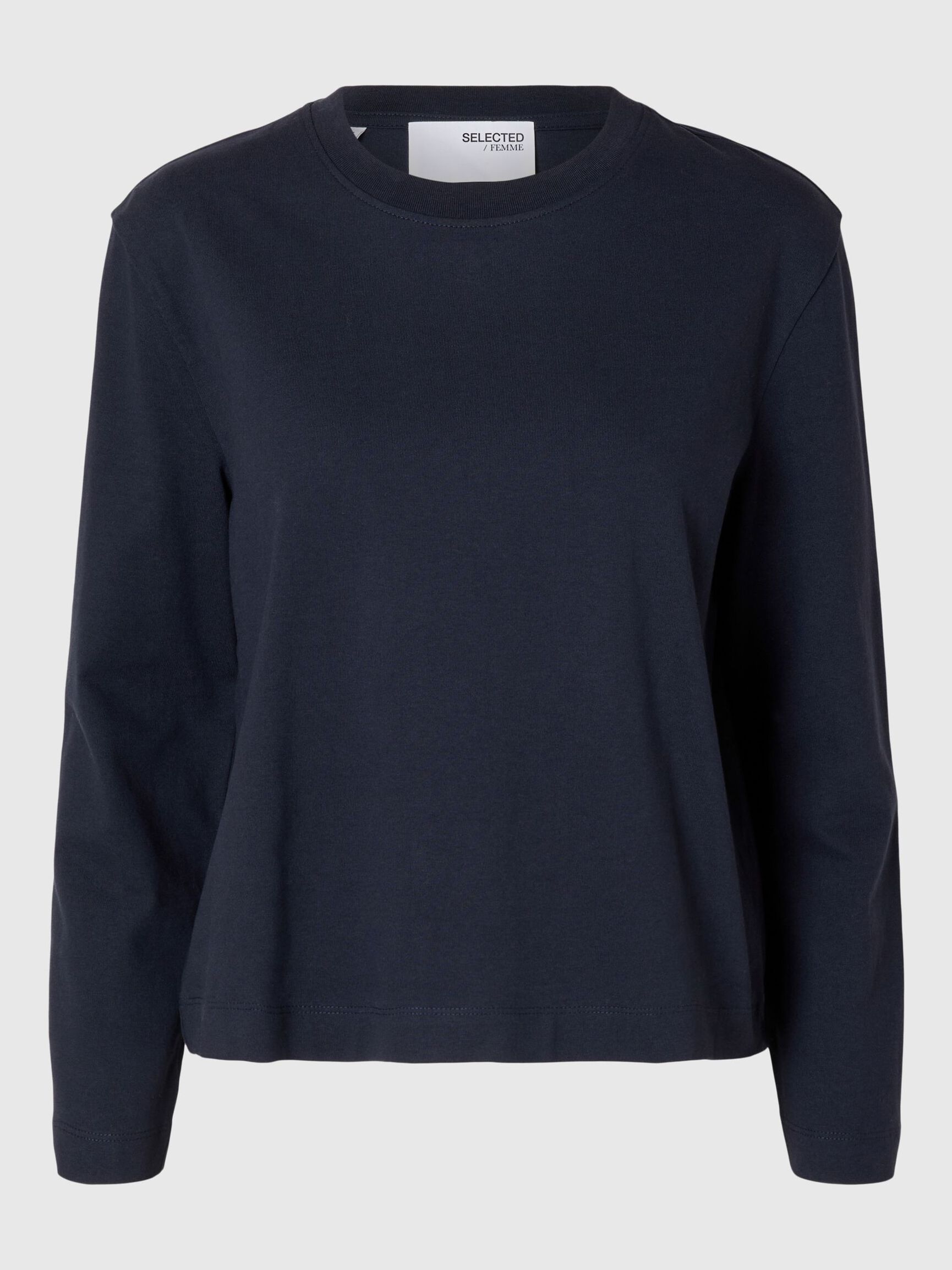LANGÄRMELIGES BOXY T-SHIRT, Dark Sapphire, highres