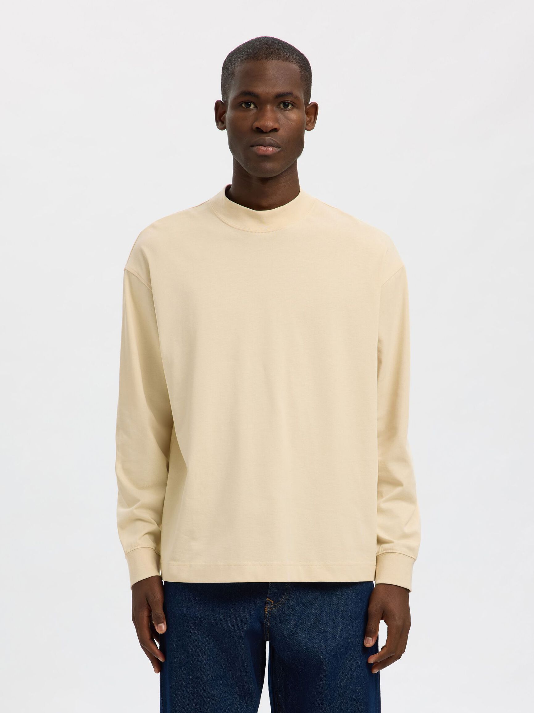 RELAXED FIT LONG-SLEEVED T-SHIRT, Angora, highres