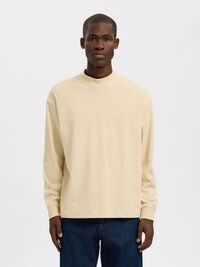 RELAXED FIT LONG-SLEEVED T-SHIRT, Angora, highres
